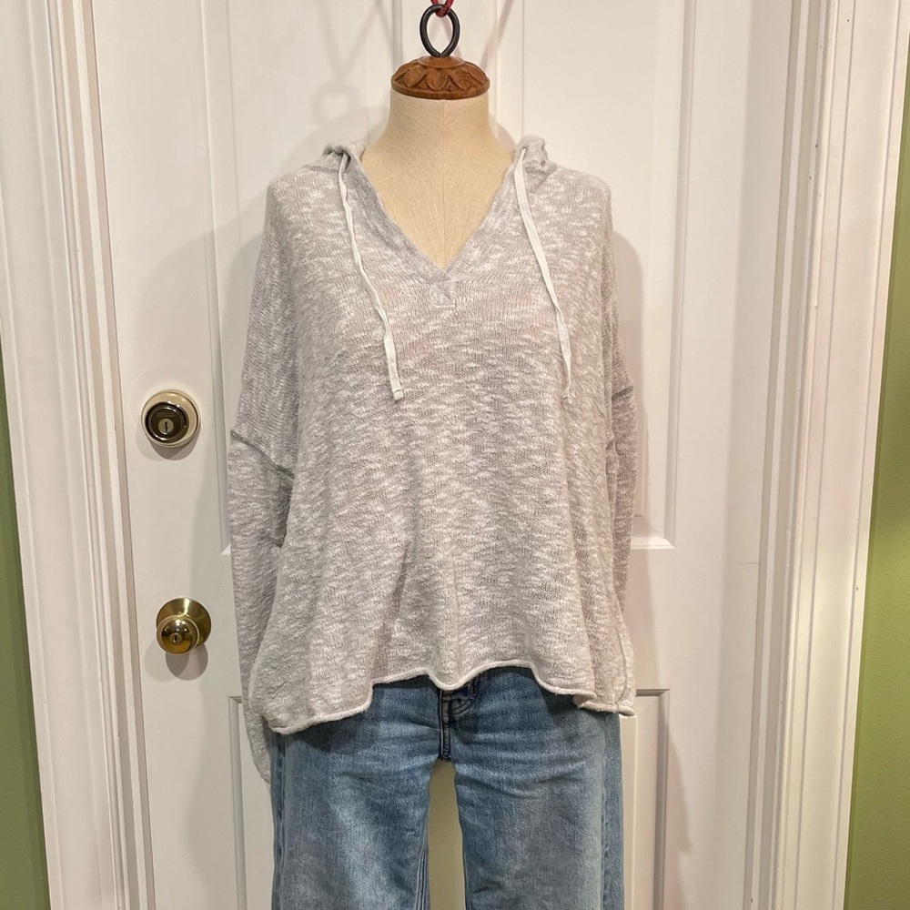 Cozy Gray Hooded Sweater